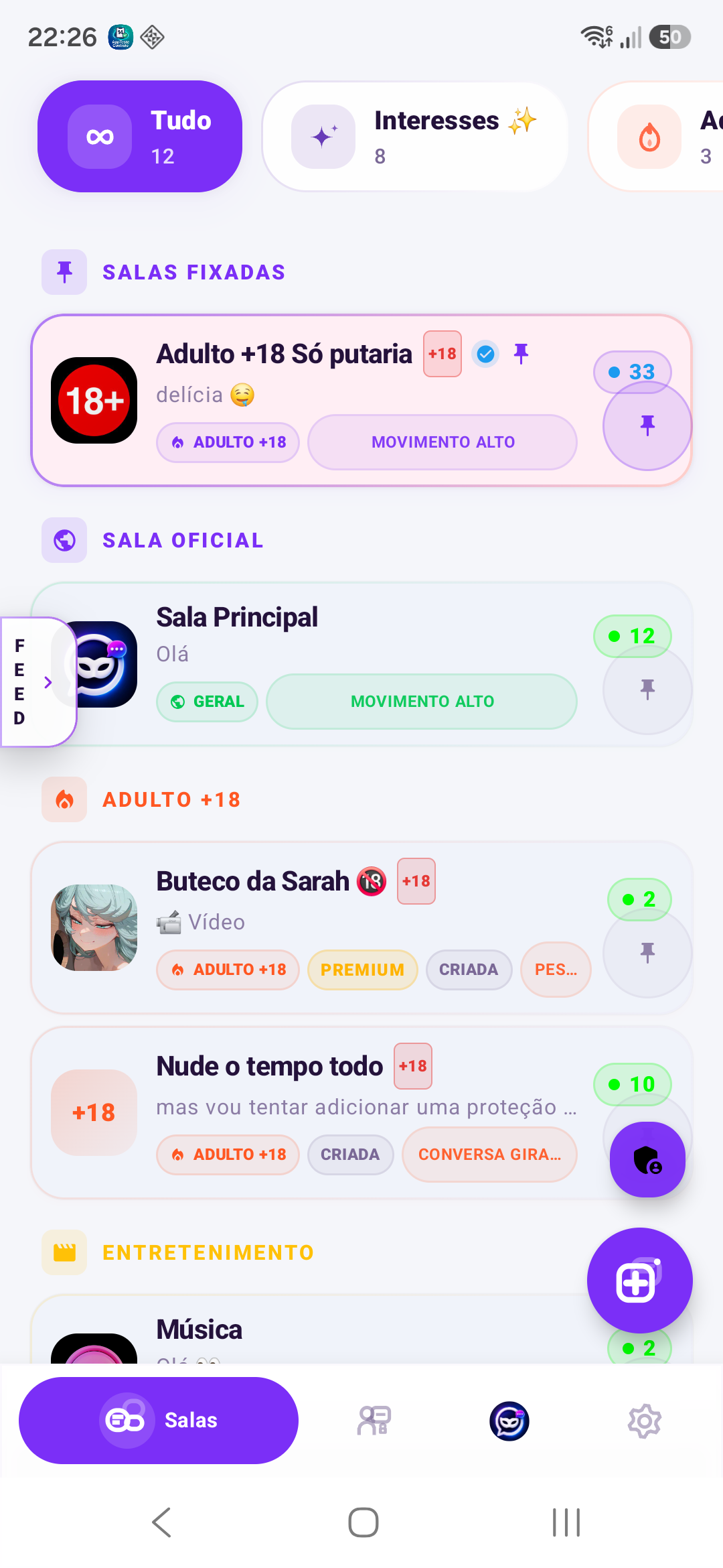 Salas do BP Chat